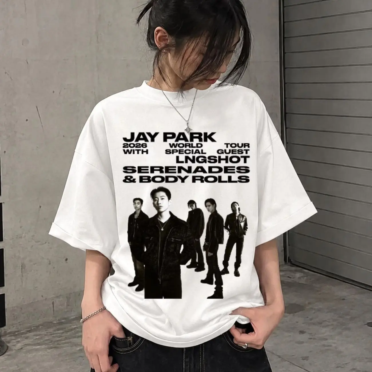 Jay Park LNGSHOT 2026 Tour Tee, Serenades Body Rolls K-hiphop Streetwear (100% Cotton) 5TH