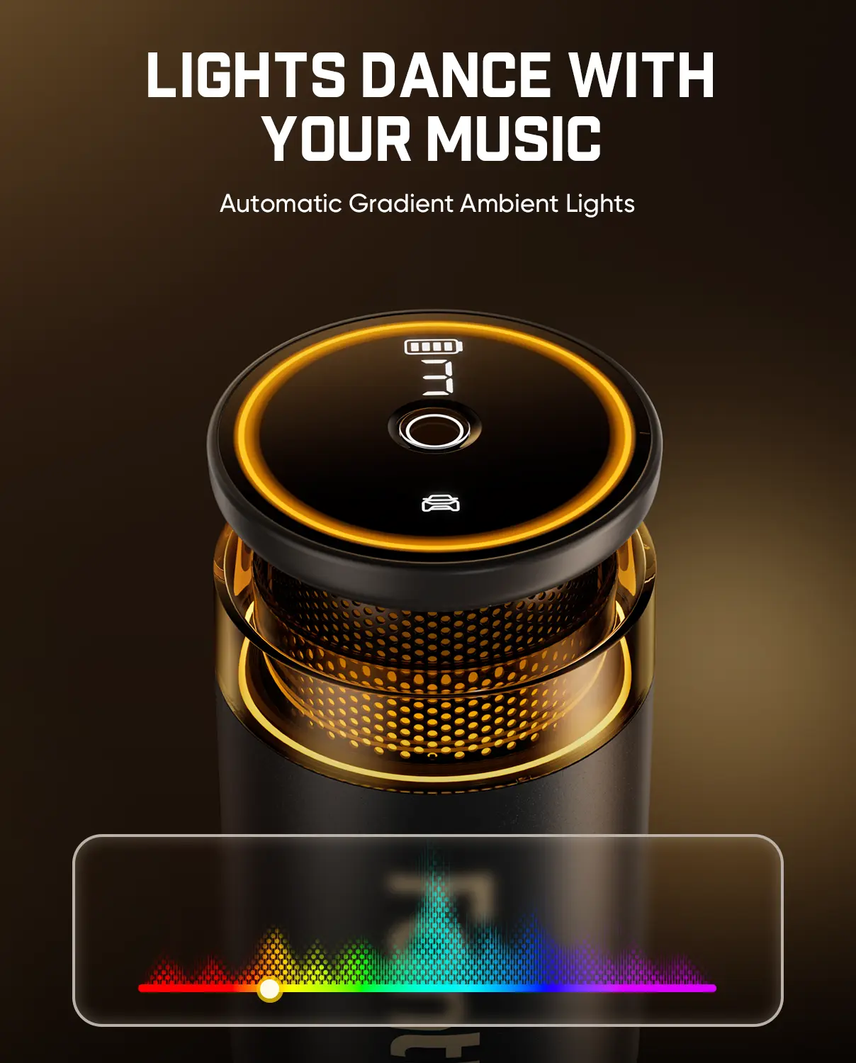 【ToolUpgrade】Fanttik N10 (Upgrade) Waterless Car Air Freshener & Essential Oil Diffuser, Pet-Safe, USB-C, 3 Adjustable Levels, Auto On/Off, 2550mAh, Light Scents, Ambient Light, Car/Outdoor Modes, gift ideas