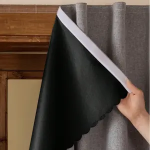 1pc 100% Blackout Curtains Japanese-style Linen For Bedroom Self Adhesive Curtains Curtain Easy To Install Used For Kitchen Curtains Window Curtain， Bedrooms, Living Rooms, Dormitories, Offices, And Home No Drill Curtains