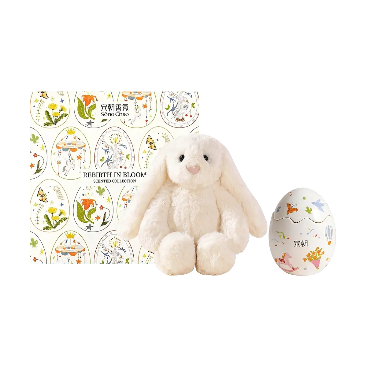 SONG CHAO Birthday Gift Box - "Happy Birthday Rabbit" Courage Scented Candle Set for Women, Men, Friends, Loved Ones - Unique Celebration Present