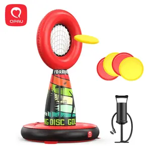 QPAU Inflatable Throwing Game Challenge - Outdside Toss Target Set with 4 Throwing Plates & Pump, Outdoor Toys for Kids 6-15, Ideal Sport Gifts for Teen Girls Boys, Backyard | Camping | Lawn Toss Games