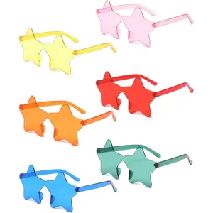 Household daily necessities 12/26/36 Pairs Rimless Star Shaped Sunglasses Transparent Glasses Bulk Fun Sunglasses for Party Favors