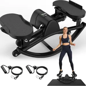 Rocking Stepper Ski Machine with Stepper Design Side Stepper Machine - 330 lbs Capacity, Compact & Space-Saving Design, Built-In Counter