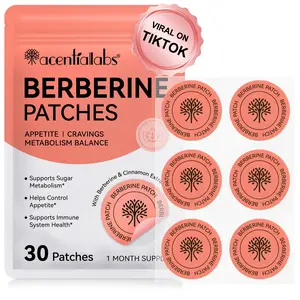 Acentiallabs Berberine Patch 30pcs, Effective Health Supplement, Convenient Daily Use, Supports Wellness Goals, Easy Application