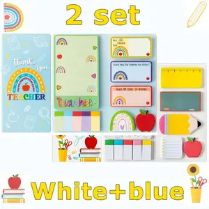 2 Teacher Notebooks | Teacher's Day Gift, Classroom Supplies, Desktop Sticky Notes, Cute School Supplies Set