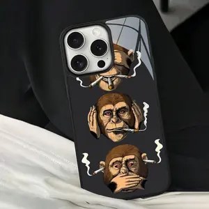 Cartoon Monkey Pattern Phone Case, Anti-drop Cellphone Protective Case, Total Protective Shockproof Mobile Phone Cover for iPhone, Casing