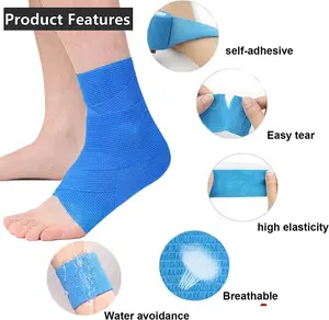 Self-Adhesive Breathable Sports Bandage Elastic Non-Woven Ankle ，Elbow Wrap, Mini Essential Fitness Accessory for Athletic Support