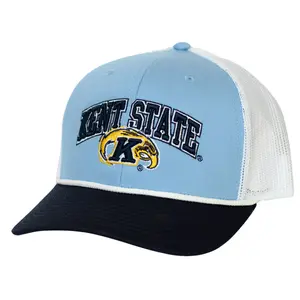 Kent State Eagle Rope Trucker Light Blue Hat