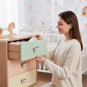 Cute Cat Head Drawer Handles Set of 6, Fun Animal Cabinet Pulls, Decorative Furniture Handles for Kitchen Bedroom Office Storage