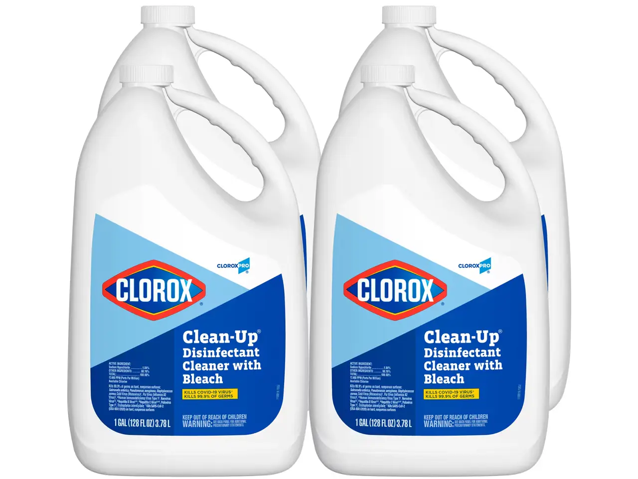 Clorox Clean-Up Disinfectant Cleaner with Bleach Refill, 128 oz x 4 Pack (35420CT) Clorox Clean-Up Disinfectant Cleaner with Bleach Refill, 128 oz x 4 Pack (35420CT)