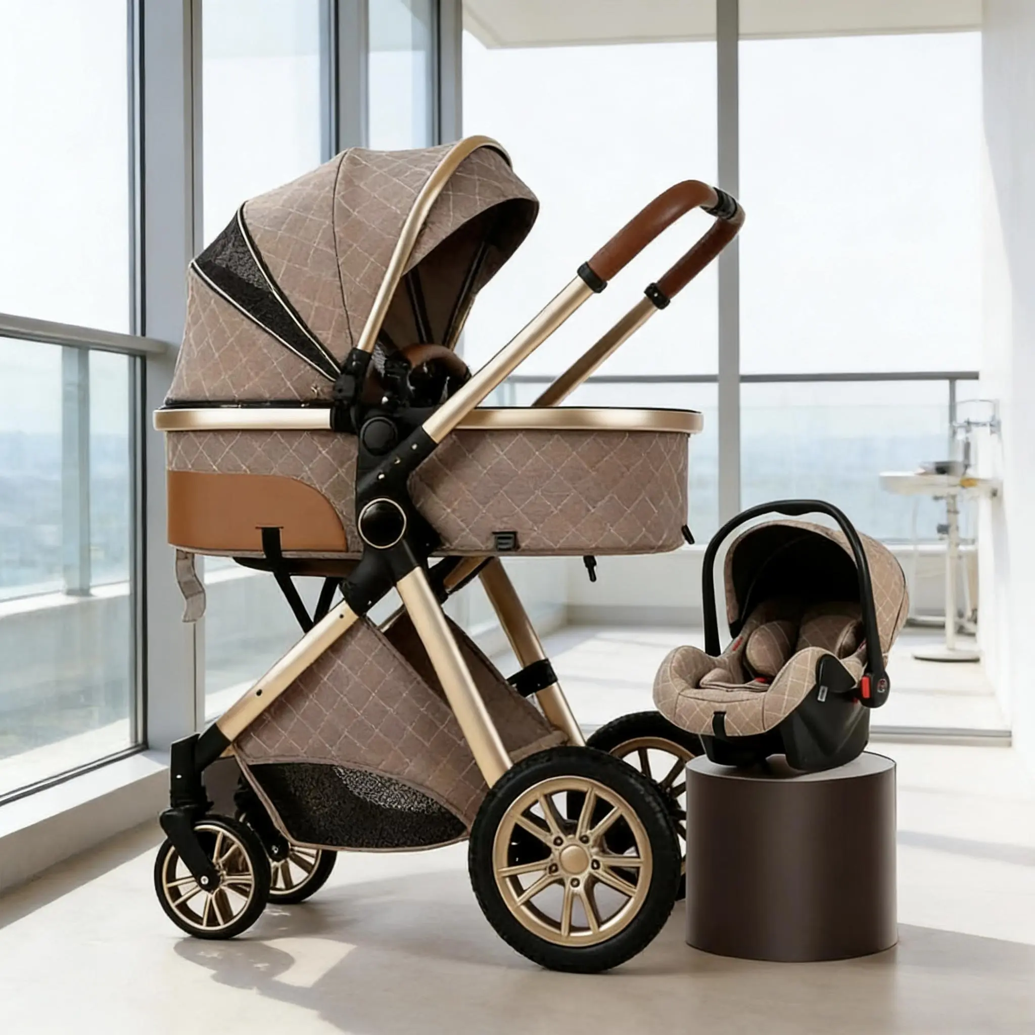 Baby  4-in-1 Foldable Lightweight Travel  – Limited Time Deal, Multi-Function Toddler  with Sunshade, Adjustable Seat & Accessories, Easy Fold, Ideal for Newborns & Outdoor Travel. Convertible Reversible change stroller european haarpa humbrella pock it