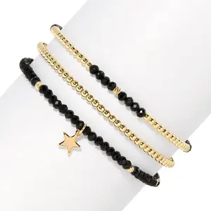 Petite-Crystal Trio Bracelet Set