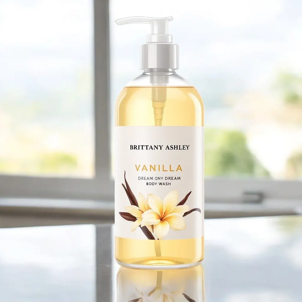 Pursuit By Brittany Ashley Vanilla & Citrus Dream Coconut-Infused Body Oil - Vegan, Organic, Scented Aroma Cleanser for Gentle Cleanse, Sensitive Skin, Hydrating, Skin Stays Soft, Complements Body Wash & Soap