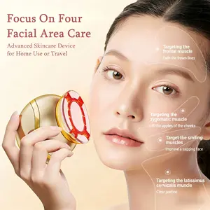 Upgraded 5-In-1 Microcurrent Facial Device, Light Thermal & Heating EMS Beauty Tool, Multifunctional Face Massager, Skin Tightening & Lifting, Skin Care Tools, Facial Beauty Machine, Eye Lift Wand