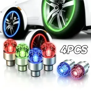 LED wheel light Waterproof Luminous Car Tire Valve Caps Vibration-Sensitive LED Tire Valve Cap-bicycle car motorcycle tire led