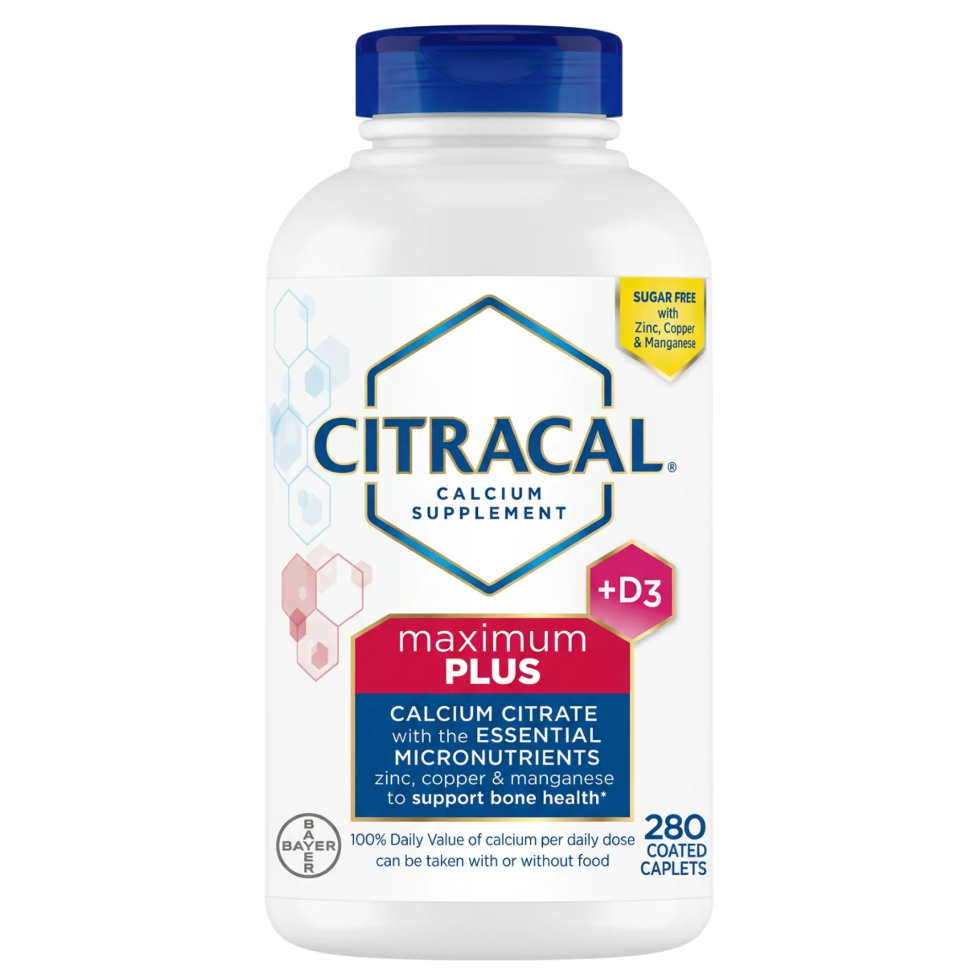Citracal Maximum Plus Calcium Citrate + D3, 280 Caplets | Calcium Supplement