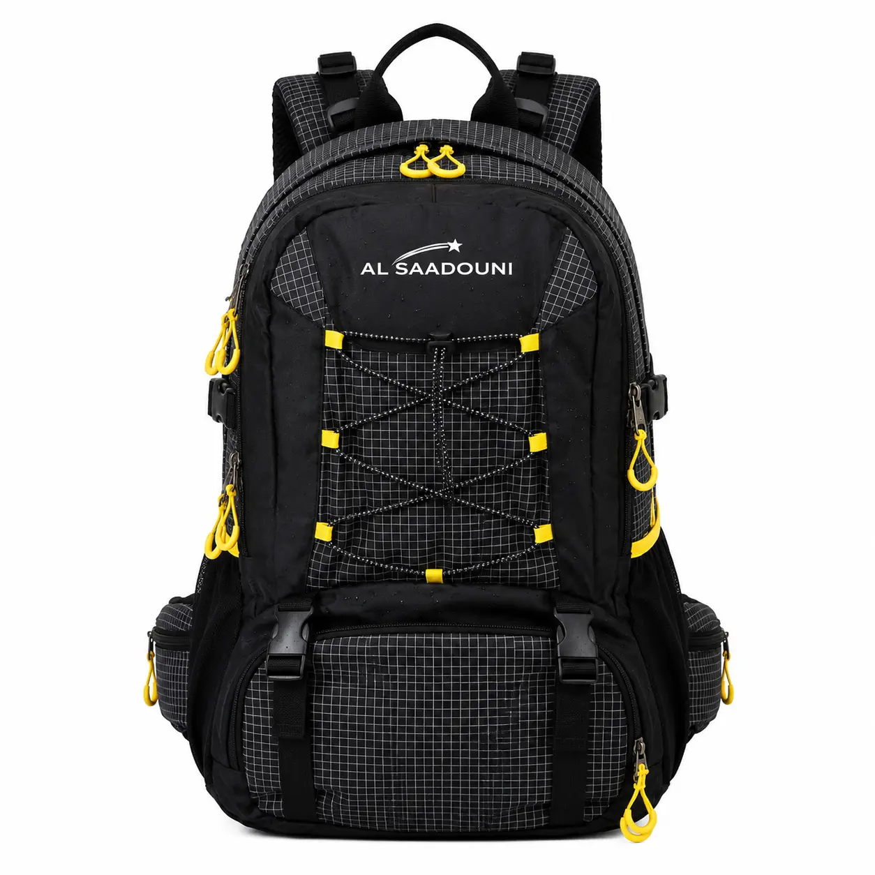 AL SAADOUNI 35L Hiking Backpack, Lightweight Waterproof Backpack with Rain Cover, 420D Ripstop Nylon Travel Daypack for Hiking, Camping & Outdoor Adventures