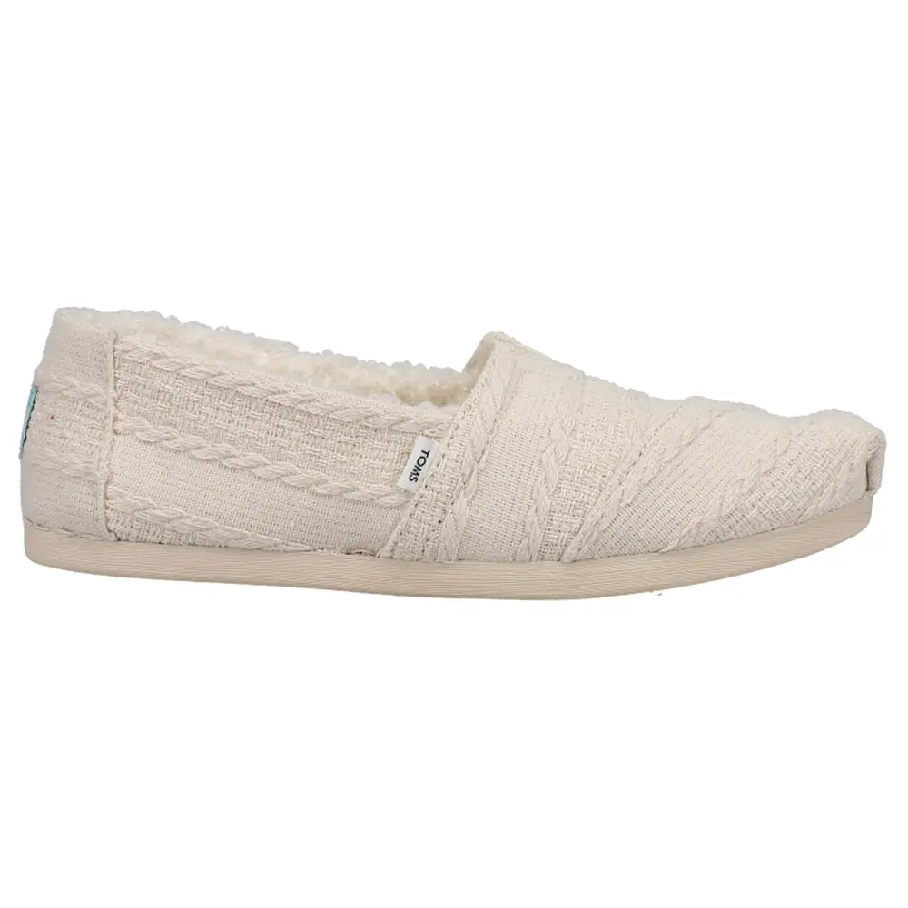 TOMS Womens Alpargata Cozy Slip On Flats Casual - Beige