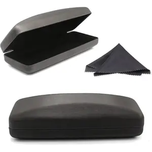 Hard Shell Eyeglass Case- Glass Case With Cleaning Cloth, Glasses Case hard shell for men women