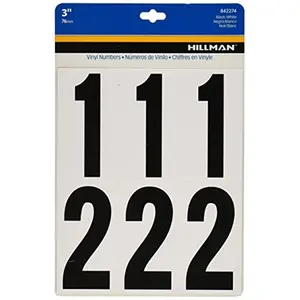 212 MAIN 3 in. Self-Adhesive Vinyl Number Set - Black & White, 27-Piece Number Labels for Computers & Office Equipment Parts