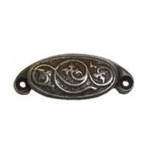 212 MAIN John Wright 88-605 Ivy Cast Iron Drawer Pull with Screws, Sailing Water Sports Door Hardware, Door Knob Accessory