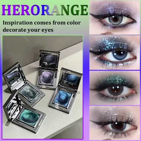 Advanced smoky single cosmetic eyeshadow Eye Makeup Products party color burst creative play makeup mashed potato texture holiday gift Glitter Duochrome Eyeshadow