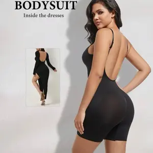 Women's Seamless High-Waisted Mid-Thigh Shapewear Bodysuit, 1pc, Backless, with Butt Lifter - Womenswear Underwear