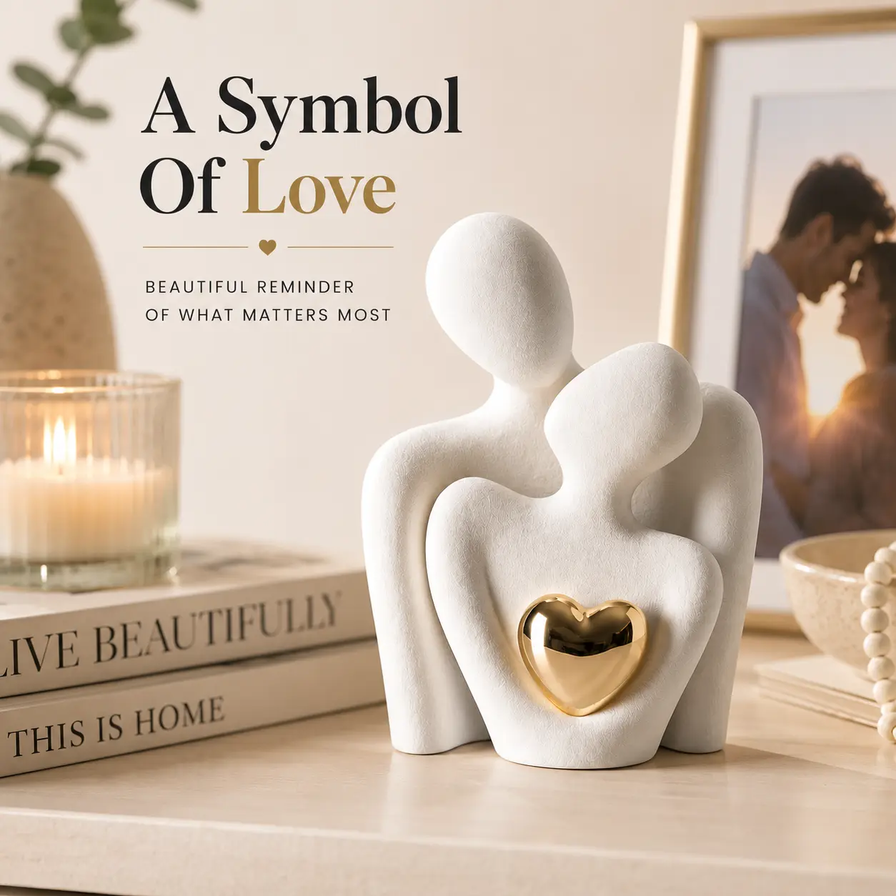 Mini Couple Resin Figurines, Cute Romantic Couple Statue for Desk Decor, Minimalist Home Decoration, Sweet Love Gift for Couples, Anniversary Wedding Gift