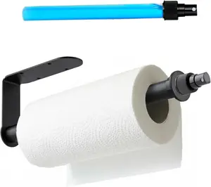 Camper Paper Towel Holder with Spray Bottle,Space-Saving Stainless Steel RV Paper Towel Holder for Camper,Multiple Installation Options