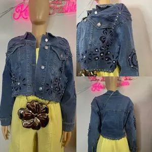 Denim Jacket Very Stretchy for Women - Casual Style - Womenswear