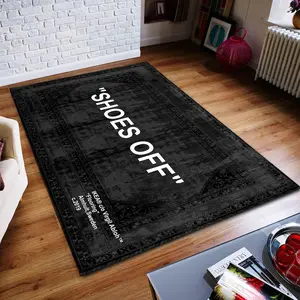 Shoes Off Rug Custom Personalized Non-Slip Area Rug for Home Decor Birthday Gifts for Him Popular Rug Design