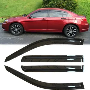 4pcs Original Outside Mount Style Window Rain Guards Shield Side Wind Deflectors Dark Smoke Nice Looking Vent Window Visors Fit for for Chrysler 2007-2010 Sebring 2011-2014 200 94458