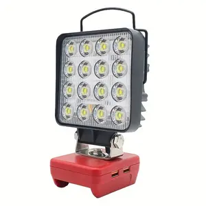 Portable LED Work Outdoor Light, USB Rechargeable Work Light with Carabiner, Outdoor Engineering Lighting, LED Lights, Rechargeable Flashlights, Cordless Work Light