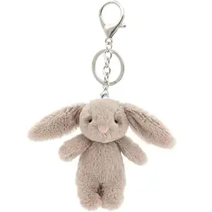 Cute Bunny Plush Keychain for Backpack 3.5 Inch Mini Rabbit Keychain Purse Charm Pendant Gift for Women Soft Plush Material