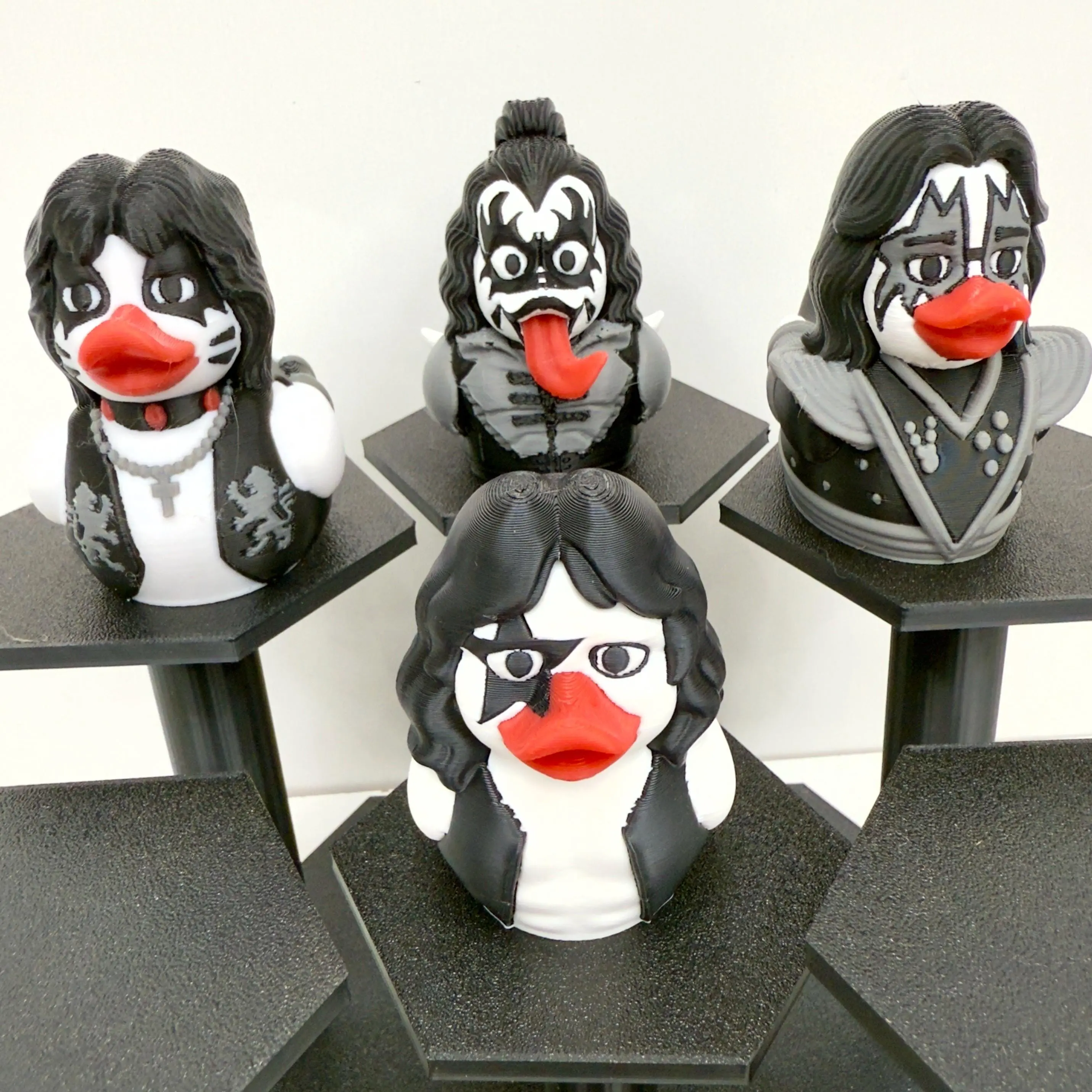 Glam Rock Band Ducks | Heavy Metal 3D Printed Dashboard Decor