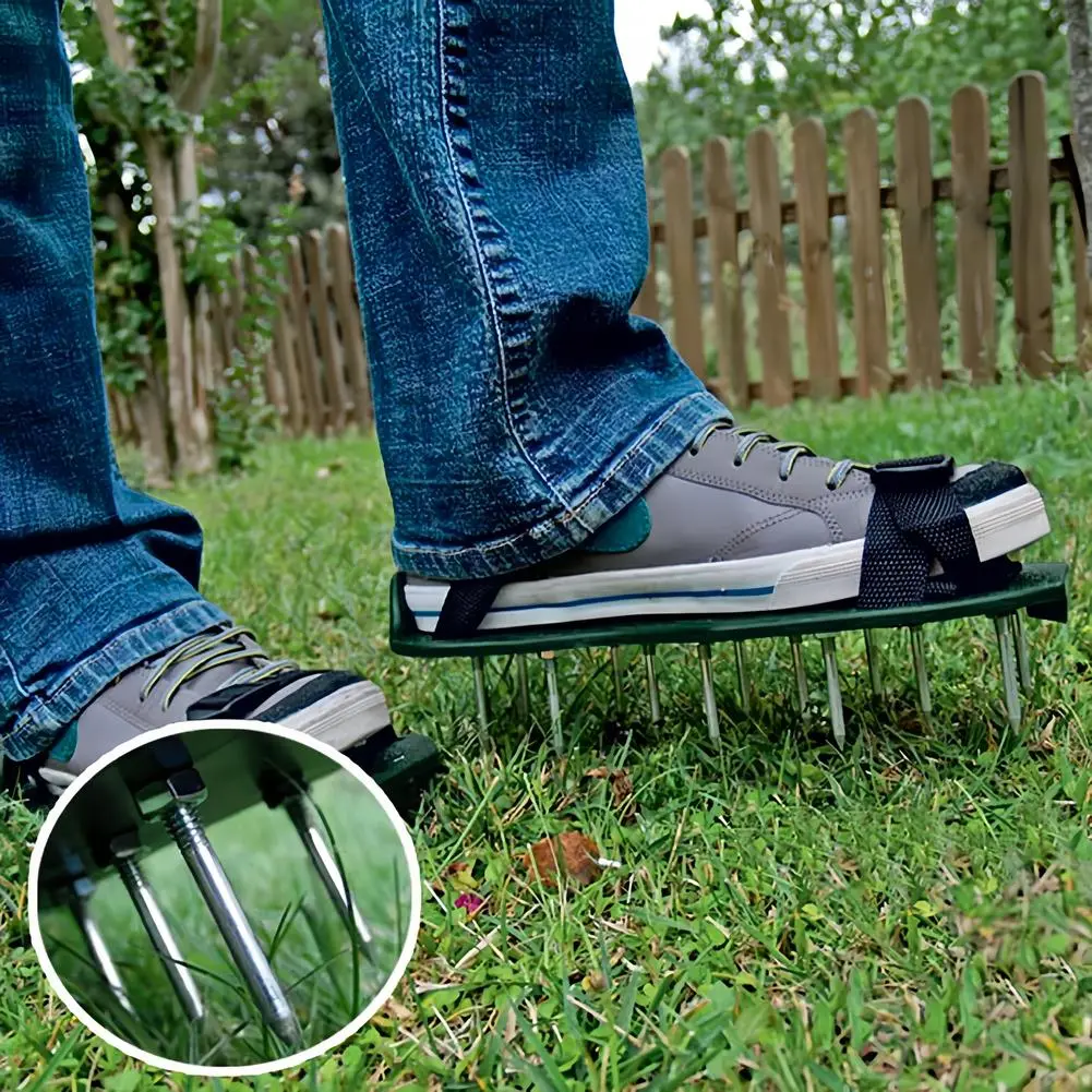 Professional Lawn Scarifier Shoes, Inflatable Design Lawn Scarifier Shoes, Efficient Garden Tool, Lawn Maintenance Tool, Aerate Soil