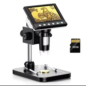 Hayve Handheld Digital Microscope - 4.3'' 1000X Coin Viewer, 1080P Video Capture Tool, 8 LEDs, PC View Functionality for Adult Soldering