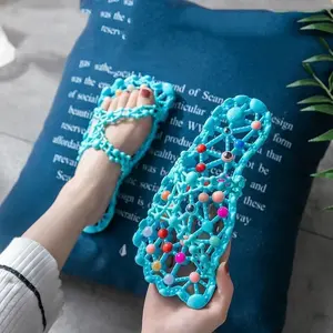 Women's Summer Bathroom Slippers, Anti-Slip Indoor Shower Shoes, Breathable Mesh, Foot Massage, Quick-Dry, Leak-Proof, Home Use