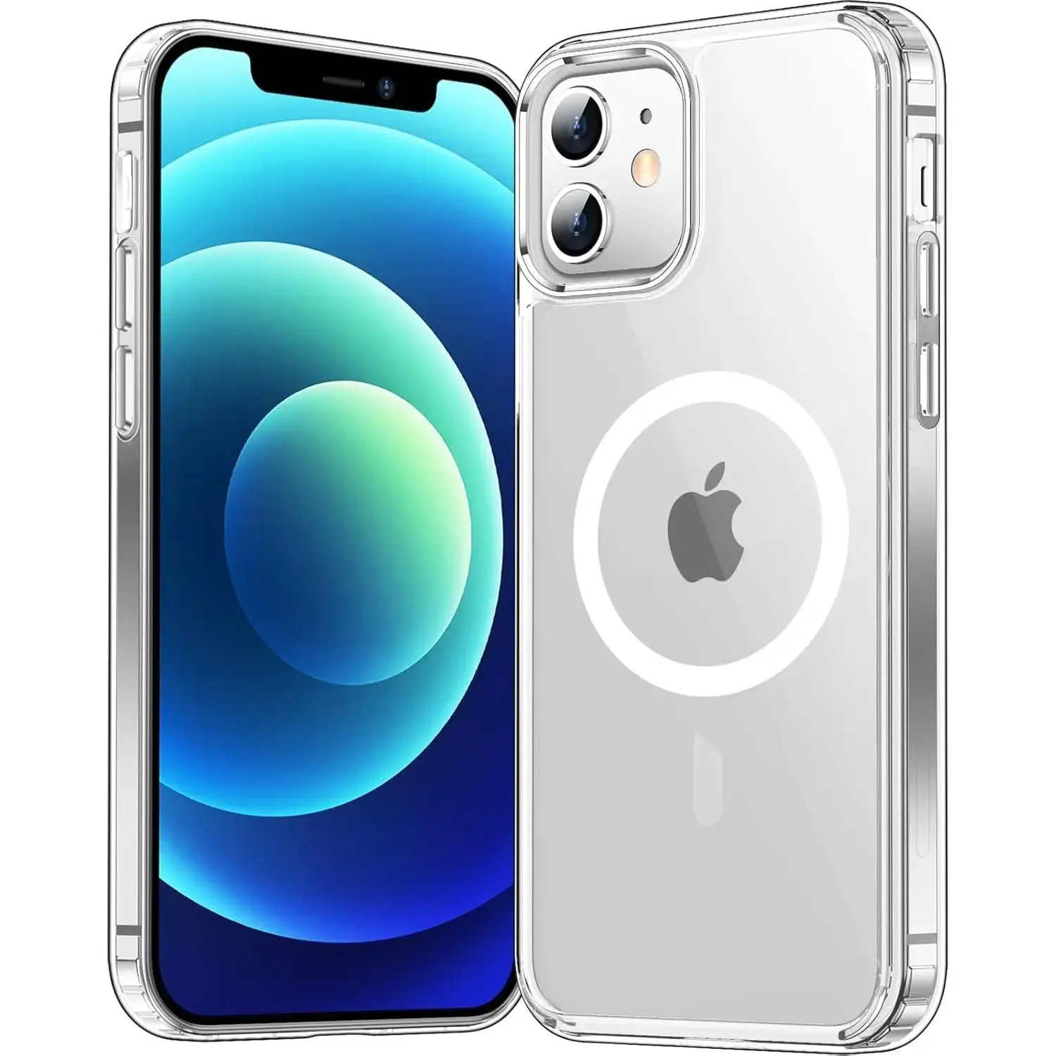 Entronix [Magnetic] Case Compatible with iPhone 12/12 Pro - [Hard Back] Clear Cover