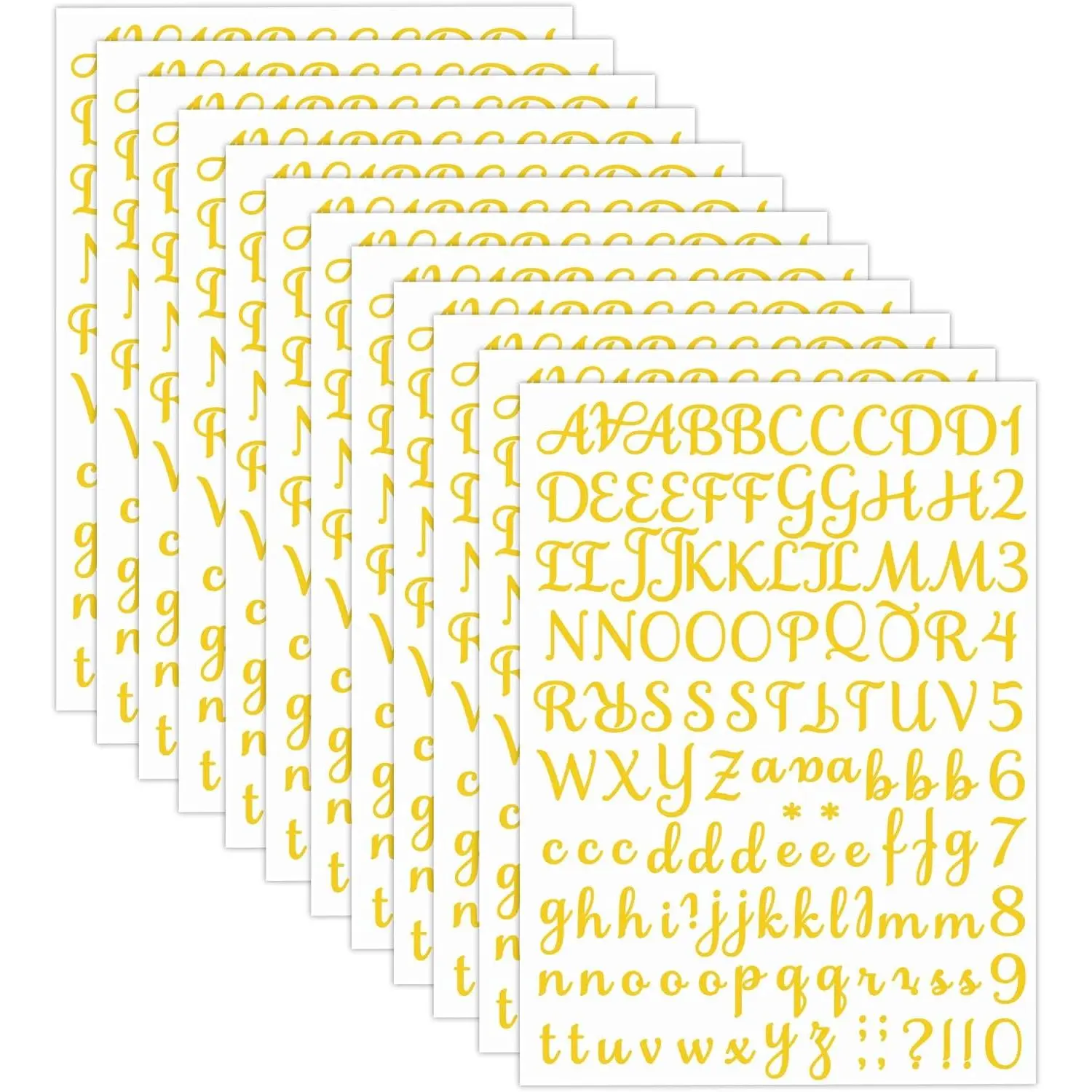 1464 Vinyl Self Adhesive Alphabet Stickers, 12 Sheets Alphabet Letter Stickers, Mailbox Numbers Labels for Classroom Window Door Decor, DIY Crafts Art Making