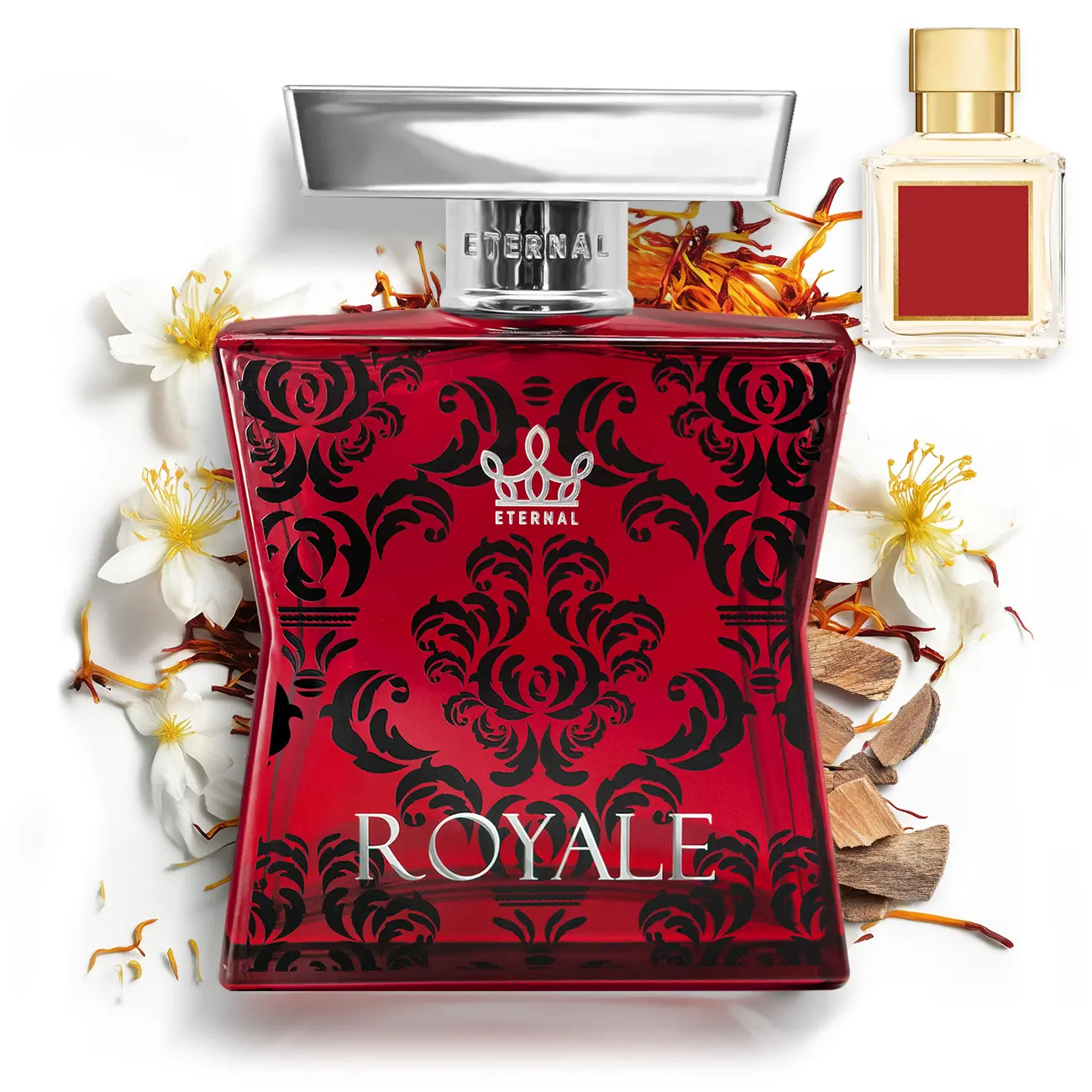 Eternal Royale - Inspired by Iconic Ambery Saffron Perfume - 3.4 oz (100ml) - EDP - Long-lasting - Clean Ingredients - Unisex Perfume for Men & Women - 2000 sprays per bottle Floral Oriental Fragrance Floral Fragrances