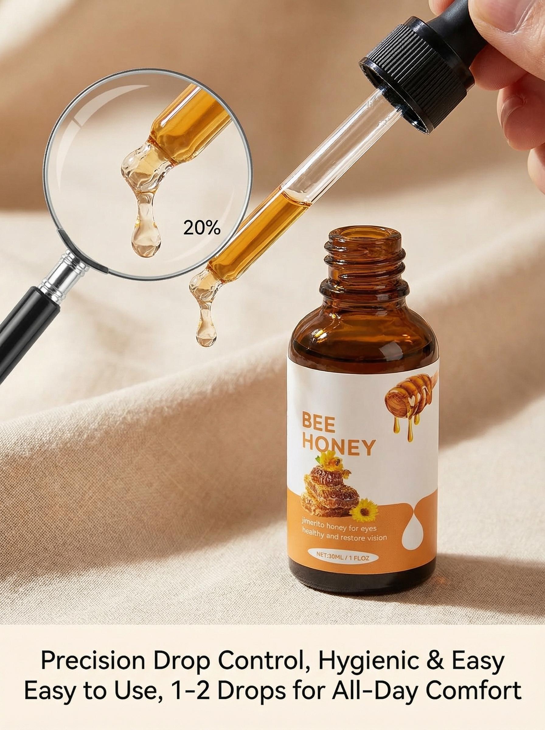Honey Eye Care Hydration,Natural Hydration with Bee Honey, Moisturizes Refreshes Eyes, Gentle Formula for Daily Use