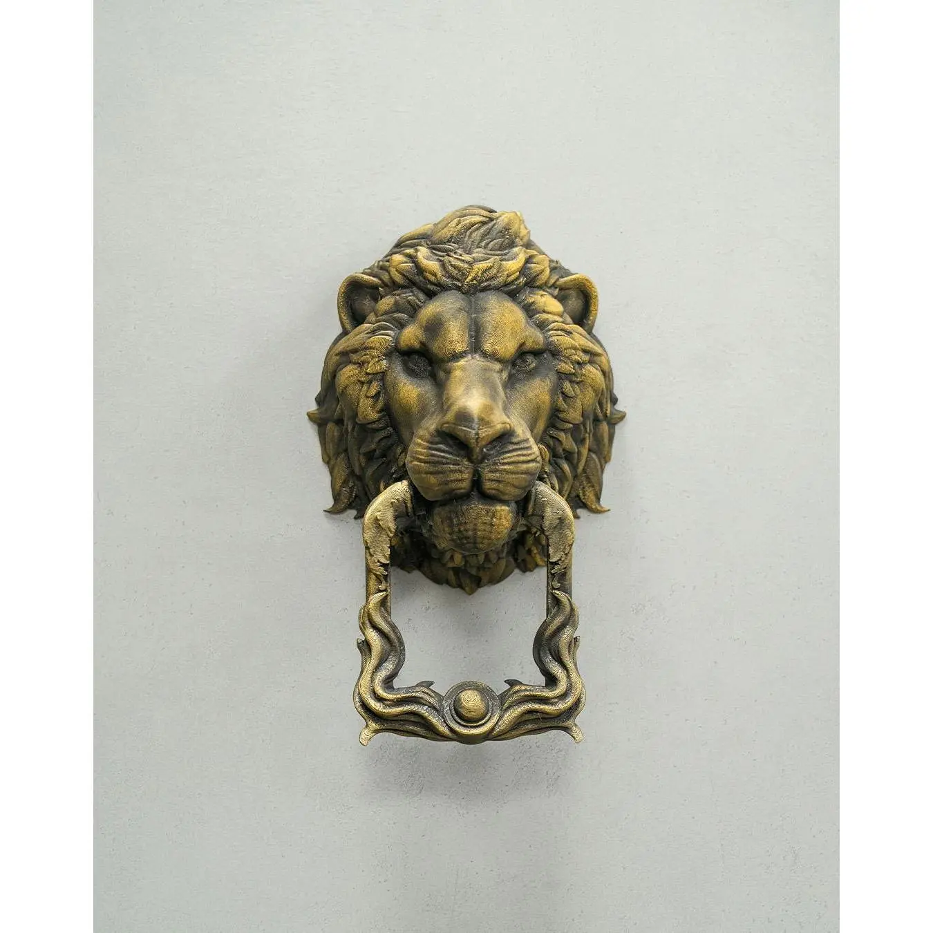Handmade Eco-Friendly Lion Door Guardian - PLA Plastic, Bold Decor, Natural Variations, Unique Home Decor Wall & Door Accent, Animal Decorative Wall Arts, Safer For Planet