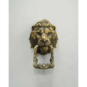 Lion Door Guardian – Handmade Feline Wall and Door Decor