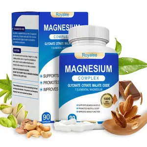 Magnesium complex 1000mg Royalee Magnesium cirate magnesium for sleep magnesium glycinate magnesium supplement magnesium complex benefits for woman magnesium benefits for man cápsulas de magnesio
