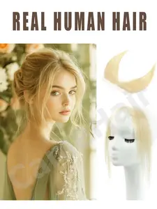 Human Hair Clip In Dark Brown Bangs for Women Soft Layered Fake Bangs with Feathered Fringe Easy Clip-On Design for Daily Wear brown jet black natural balck for Halloween Christmas party Real Human Hair Extensions