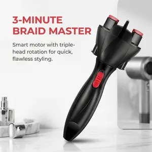 No More Braiding Stress for Busy Moms! Automatic Electric Hair Braider Machine, 30-Second Quick Braid DIY Styling Tool for Girls & Women, Bidirectional Rotation Seamless Hair Twisting Device Handle