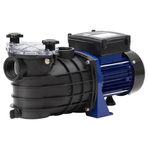 High current self-priming pool pump 0.75HP 550W, suitable for indoor and above ground pools -2641GPH - low noise - filter basket - single speed - clean water thermal overload protection
