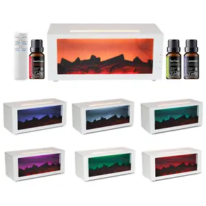 300ml Fireplace Flame Diffuser with Remote  7 Soothing Colors, Timer, Auto-Off for Safety  Aromatherapy for Home, Unique Christmas & Housewarming Presents