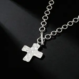 SOULARA Chunky Cross Necklace for Women | Hypoallergenic T-Bar Clasp | Trendy Street Punk Style | Statement Everyday & Party Jewelry | Fast US Ship